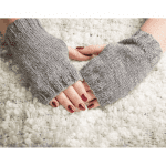 Grey Sparkly Fingerless Gloves