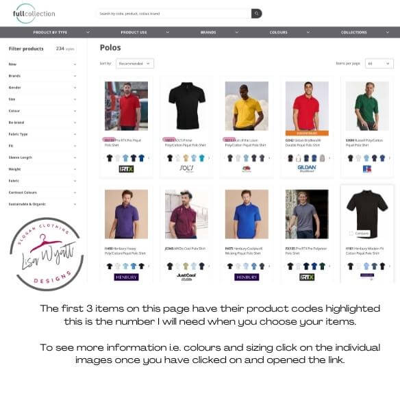 Example Photo of Clothing Catalogue