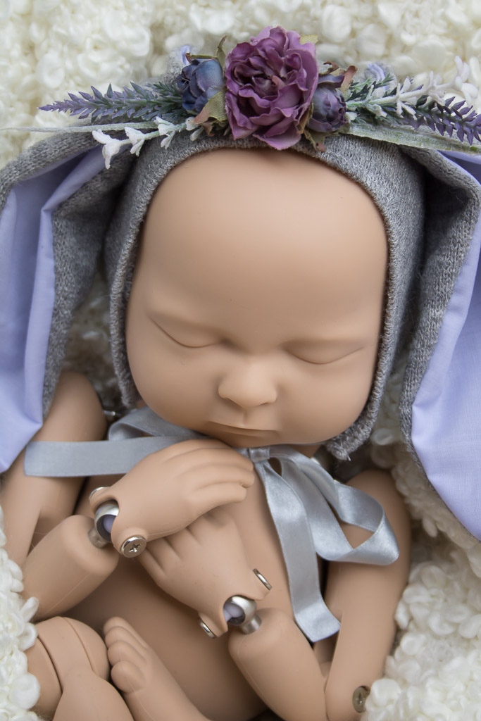 Iris - Newborn Bunny Flower Bonnet Iris - Newborn Bunny Flower Bonnet - Image 7