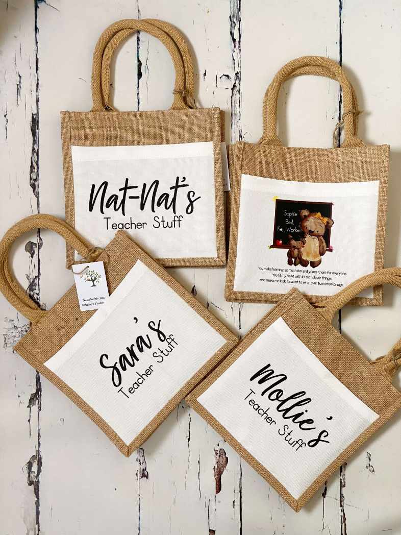 Personalised Teacher Stuff Tote Bag A mix of Teacher Tote Bags