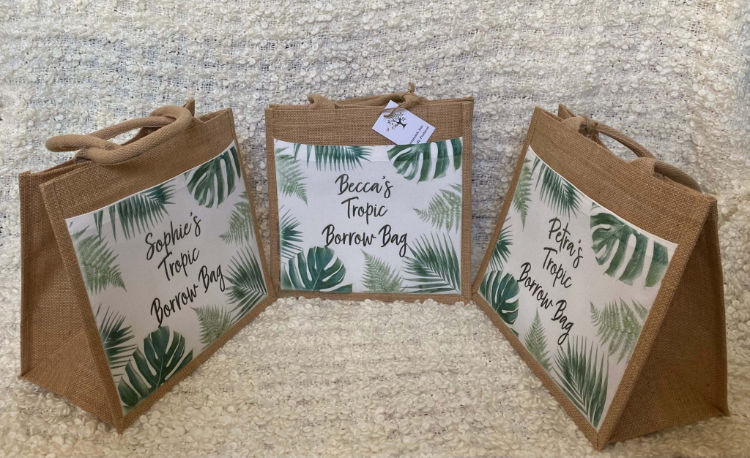 Tote Bag, Organic Skincare Tropic Borrow Bag Selection of personalised Tropic Borrow Bags