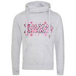 XOXO Paw Print Grey Cowl Hoodie