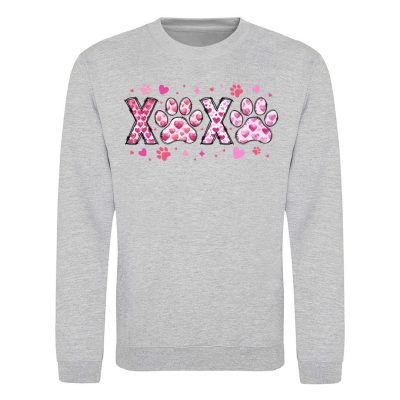 XOXO Paw Print Grey Sweatshirt