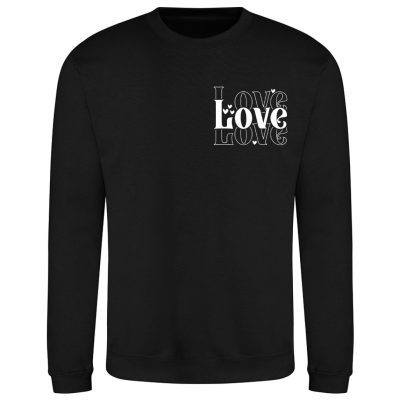 Love on Repeat Deep Black Sweatshirt