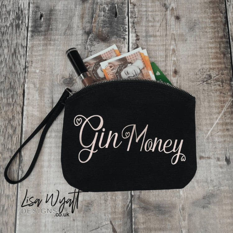 Gin Money Black Purse Gin Money Black Purse