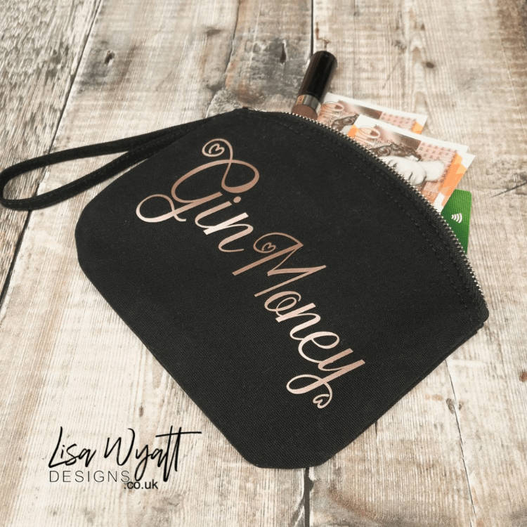 Gin Money Black Purse Gin Money Purse