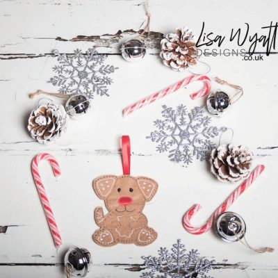 Gingerbread Dog Christmas Decoration