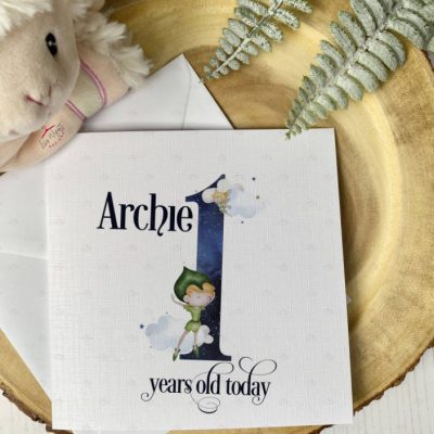 Peter Pan 1st Birthday Card