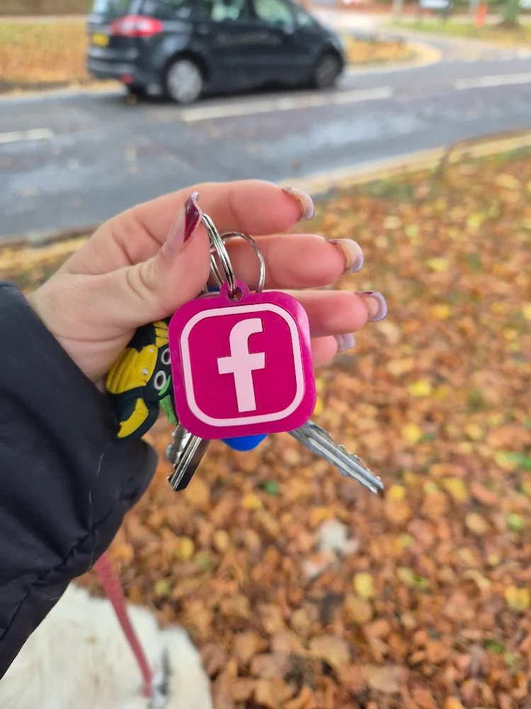 NFC QR Social Keyring Scannable Social Media Keyring Review Photo from ES