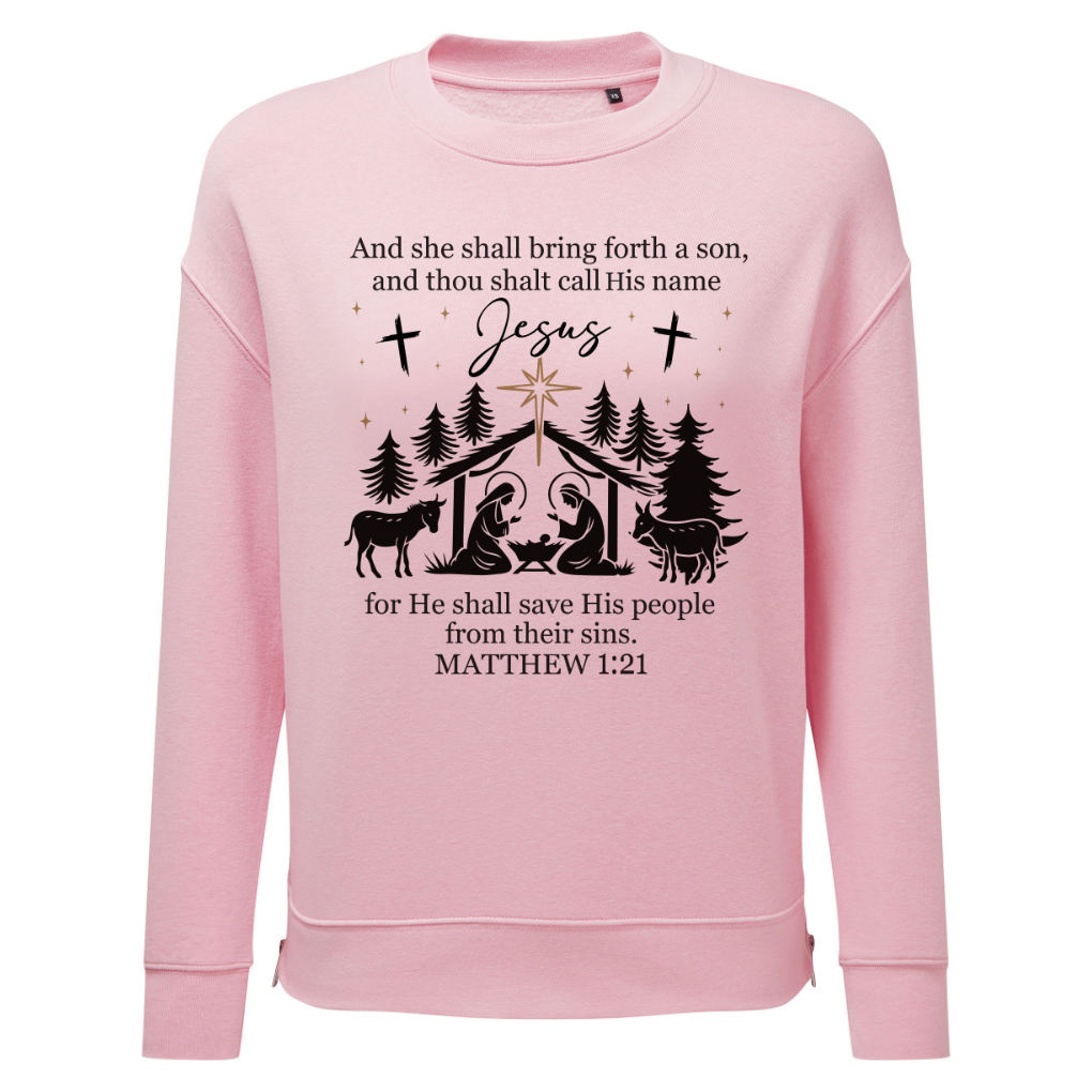 Jesus Nativity Christmas Sweatshirt Jesus Nativity Christmas Sweatshirt