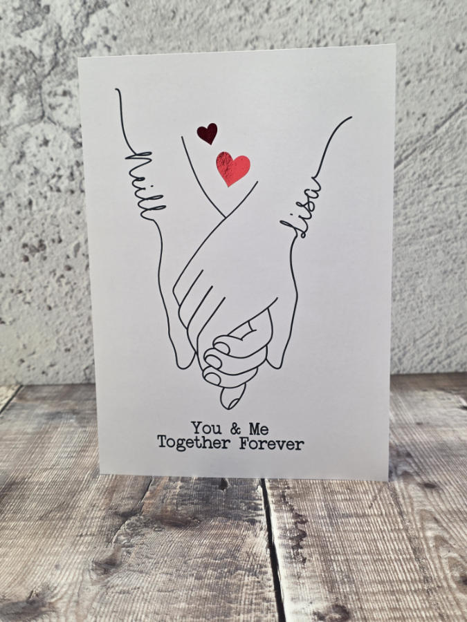 Holding Hands Valentine's Card Holding Hands Valentine's Card