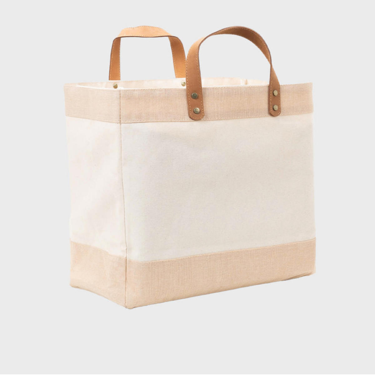 Luxury Large Leather Handle Jute Branded Bag Luxury Natural Canvas Tote Bag Perfect to carry everything you need